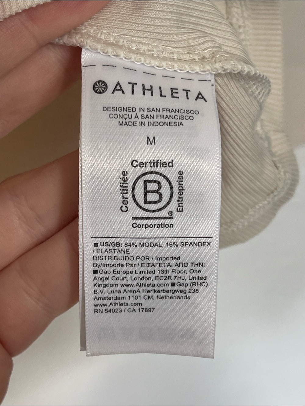 Athleta Signature Rib Henley Top Size Medium - Picture 4 of 4